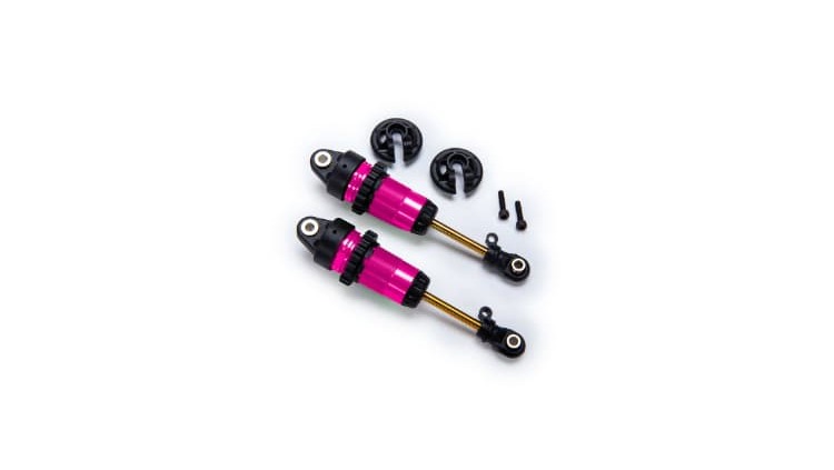 Amortiguadores Traxxas GTR delanteros aluminio anodizado en Rosa 1/10 (2pcs) TRX7461-PINK