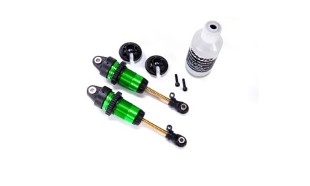 Amortiguadores Traxxas GTR delanteros aluminio anodizado en verde 1/10 (2pcs) TRX7461G