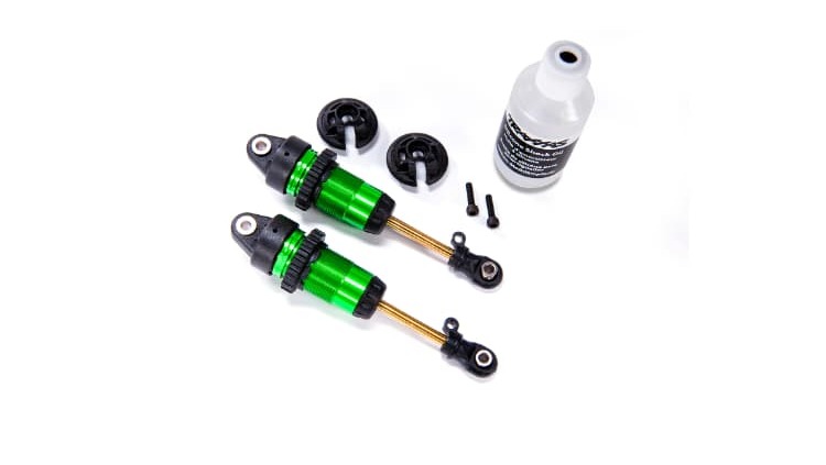 Amortiguadores Traxxas GTR delanteros aluminio anodizado en verde1/10 (2pcs) TRX7461G