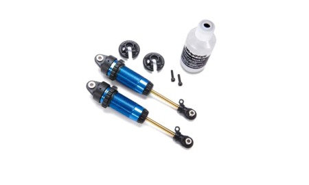 Amortiguadores Traxxas GTR Traseros aluminio anodizado en Azul 1/10 (2pcs) TRX7462