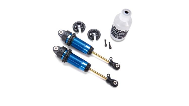 Amortiguadores Traxxas GTR xx-long anodizados en Azul TRX7462