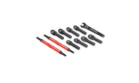 Eslabones de puntera Traxxas E-Revo (anodizados en rojo, aluminio 7075-T6) TRX8638R