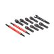 Eslabones de puntera Traxxas E-Revo (anodizados en rojo, aluminio 7075-T6) TRX8638R