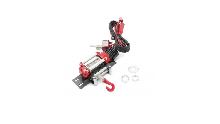 Winch para crawler 1/10 aluminio en Rojo