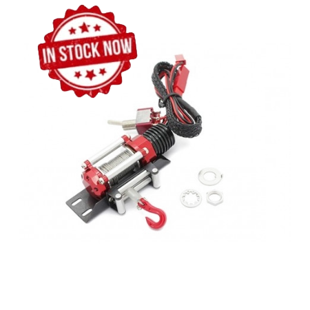 Winch para crawler 1/10 aluminio en Rojo