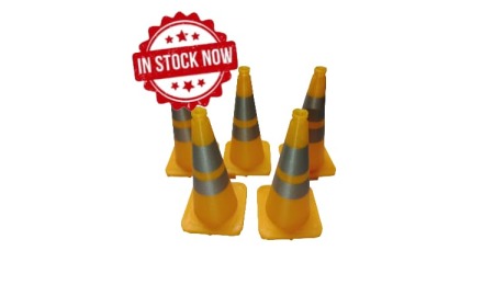 Conos decorativos color naranja en 3D escala 1/10 (5pcs)