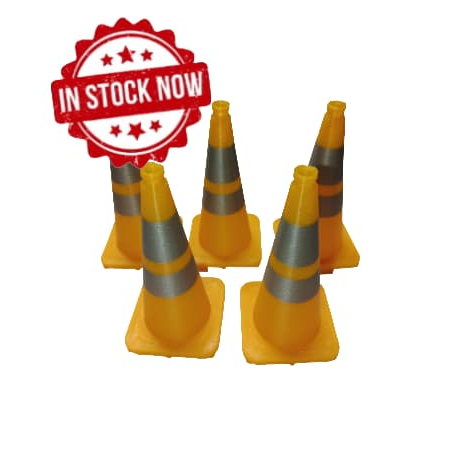 Conos decorativos color naranja en 3D escala 1/10 (5pcs)