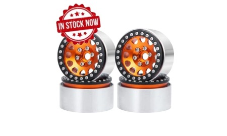 Llantas aluminio Beadlock Naranja/Negro 1.9" Crawler (4pcs)